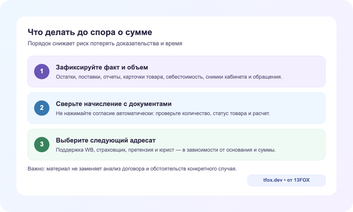 План действий продавца после утраты товара на складе Wildberries