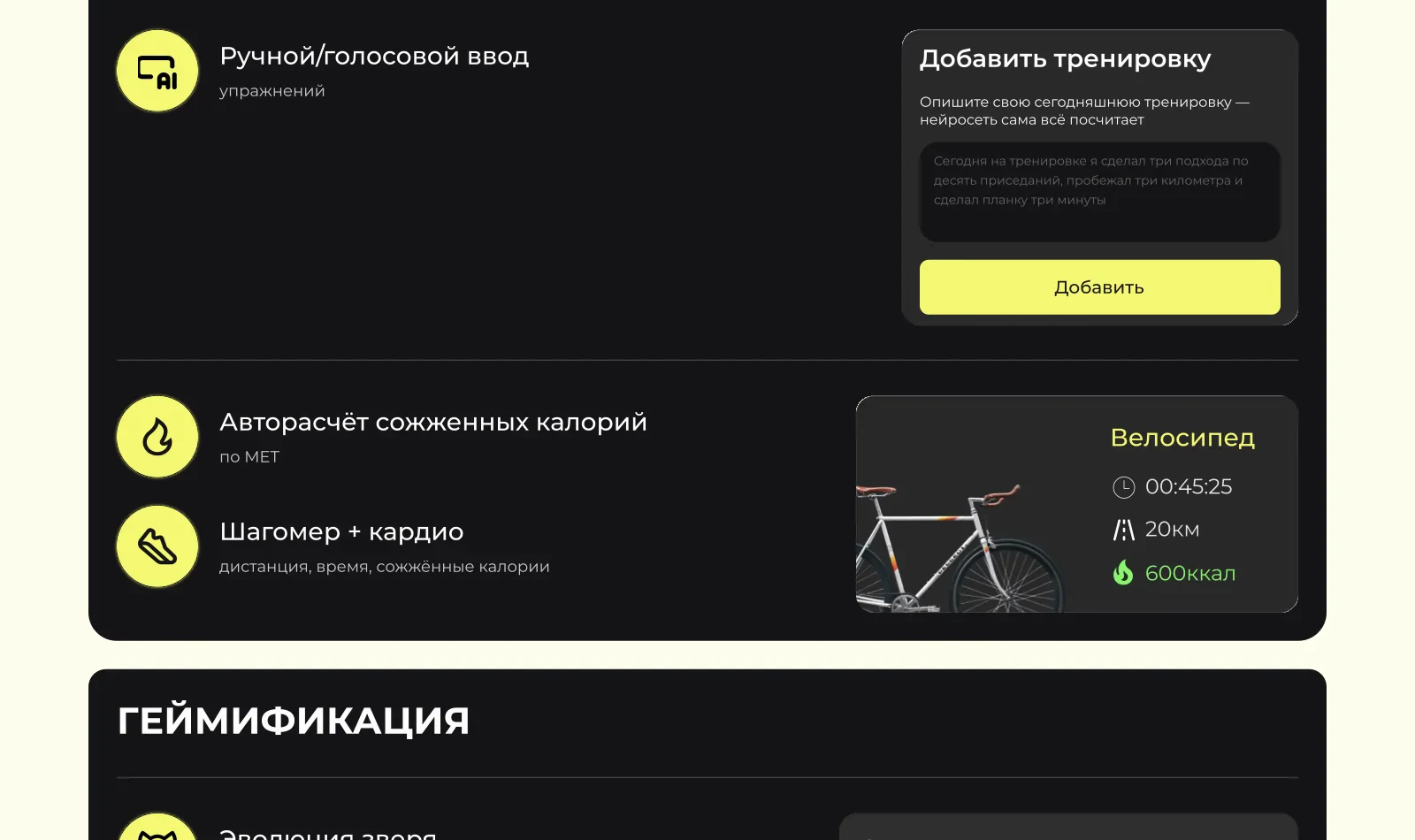Тренировки, шагомер и активность в desktop-версии